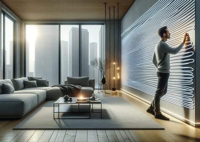 illustration d'un mur chauffant